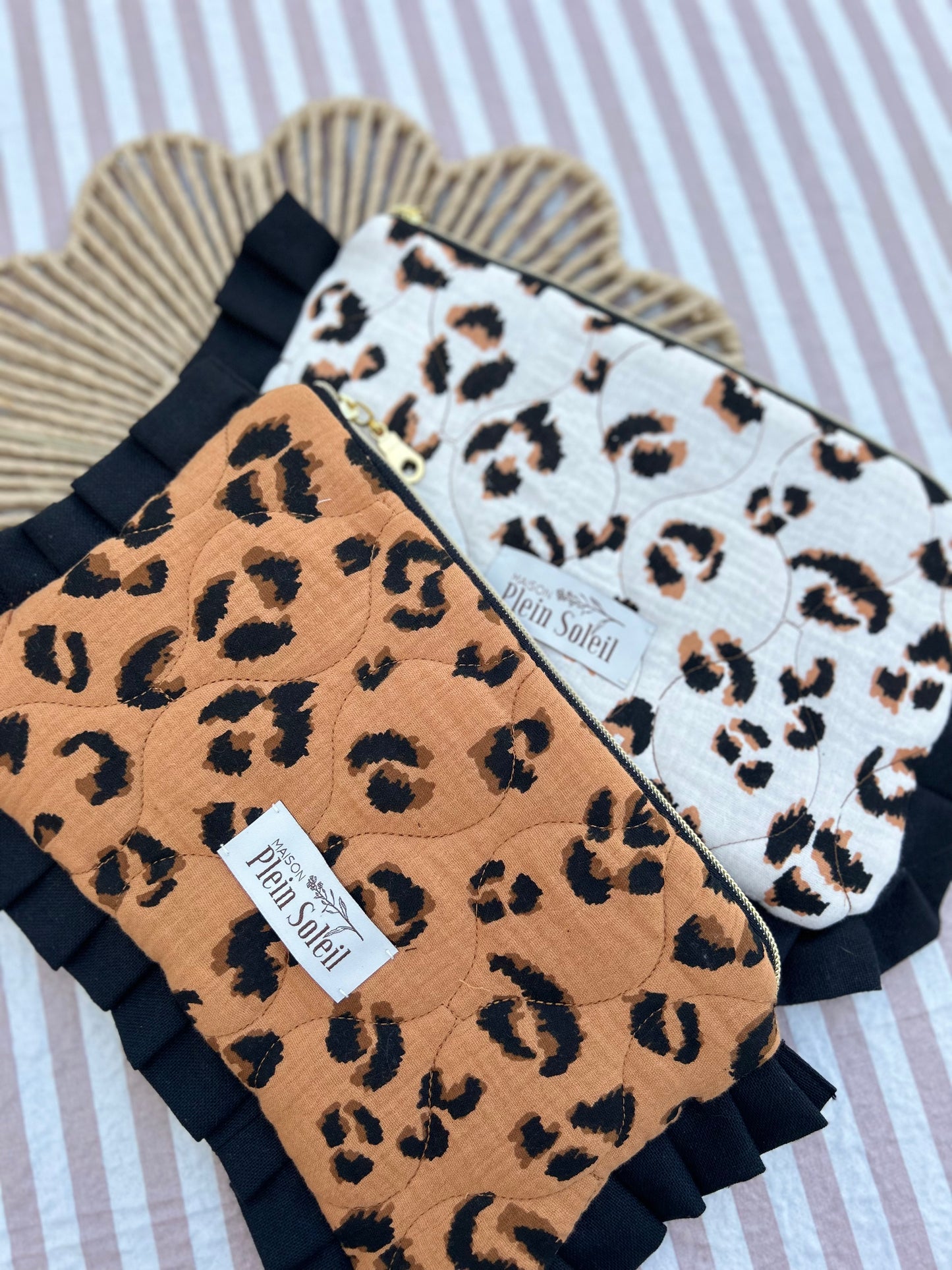 Pochette à froufrous Graou Marron