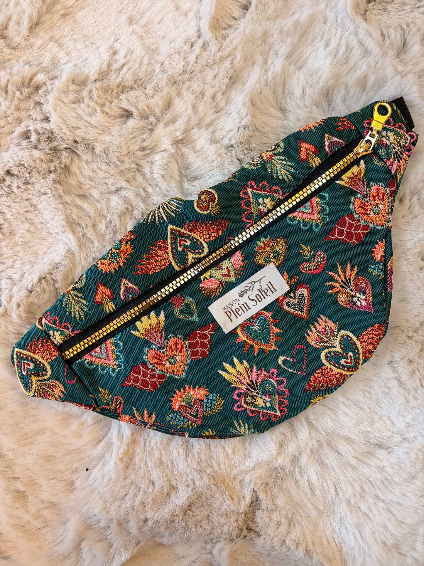 Sac Banane Sacré Coeur Vert