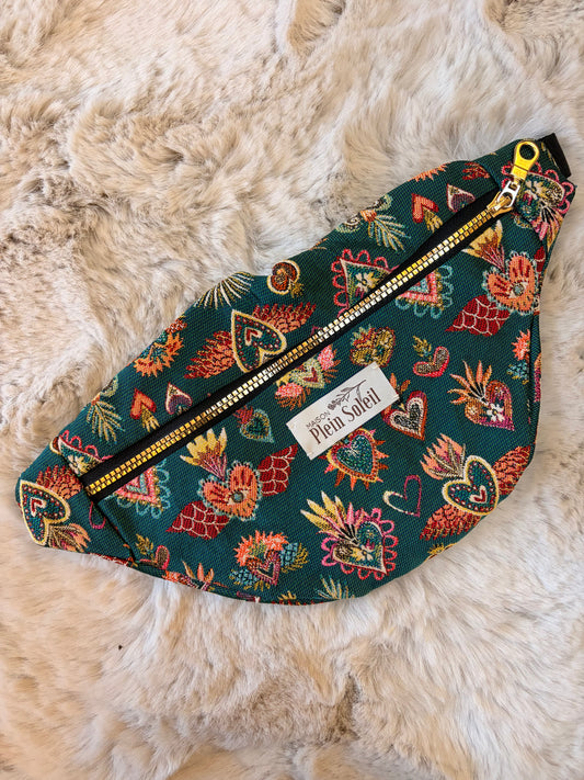 Sac Banane Sacré Coeur Vert